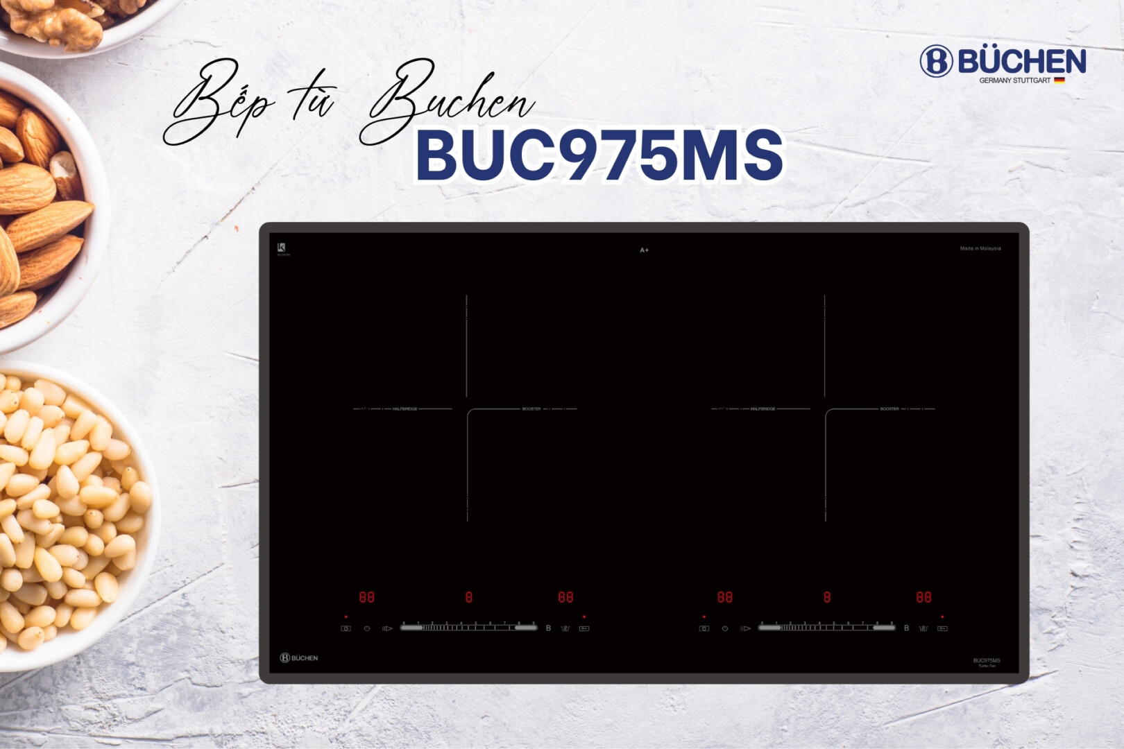 Bếp từ đôi Buchen BUC975MS
